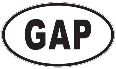 GAP - 3 Letter Initials Oval Magnet