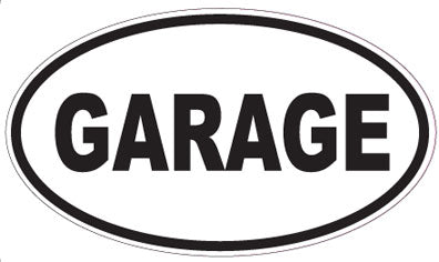 GARAGE - Oval Sticker
