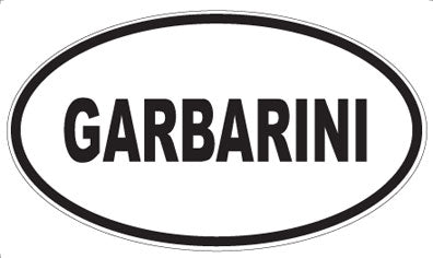 GARBARINI - Oval Sticker