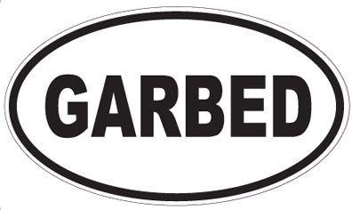 GARBED - Oval Sticker