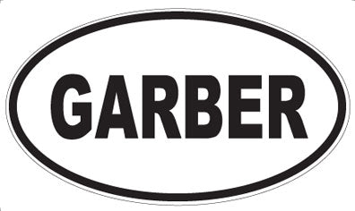 GARBER - Oval Magnet