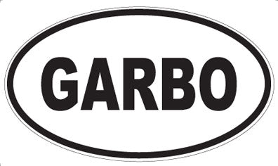 GARBO - Oval Sticker