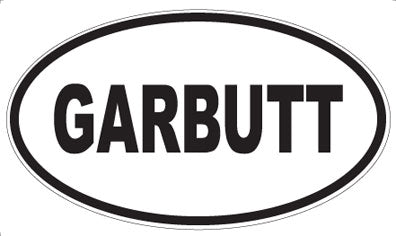 GARBUTT - Oval Sticker