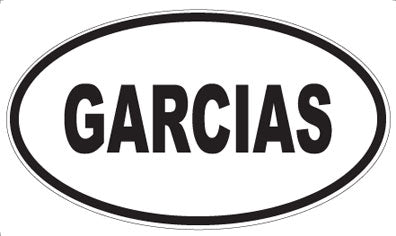 GARCIAS - Oval Sticker