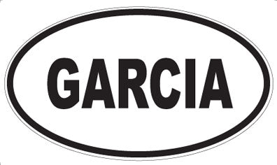 GARCIA - Oval Magnet