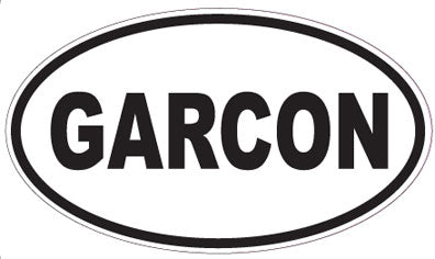GARCON - Oval Sticker