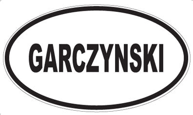 GARCZYNSKI - Oval Sticker