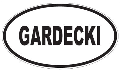 GARDECKI - Oval Sticker