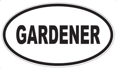 GARDENER - Oval Sticker