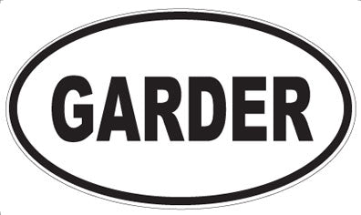 GARDER - Oval Sticker