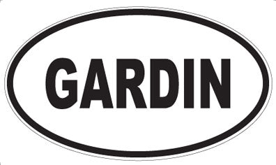 GARDIN - Oval Sticker