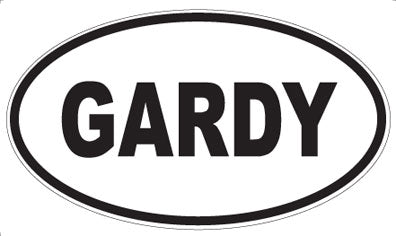 GARDY - Oval Sticker