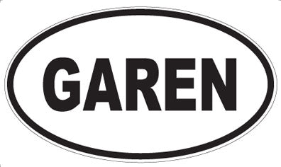 GAREN - Oval Sticker