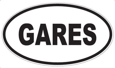 GARES - Oval Magnet