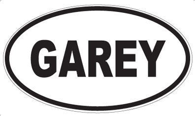 GAREY - Oval Sticker
