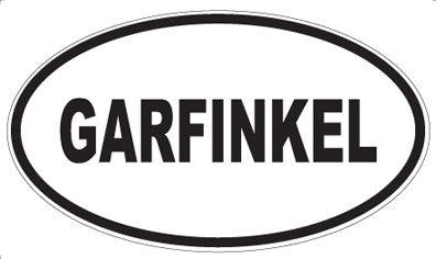 GARFINKEL - Oval Sticker