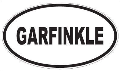GARFINKLE - Oval Magnet