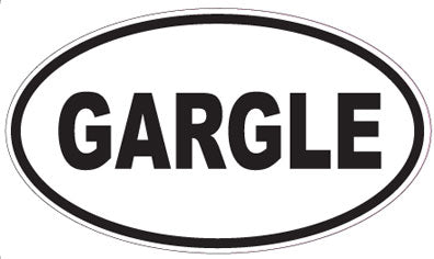 GARGLE - Oval Sticker