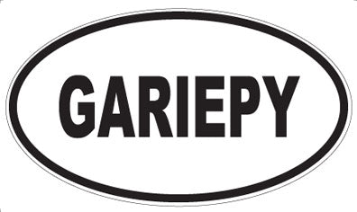 GARIEPY - Oval Sticker