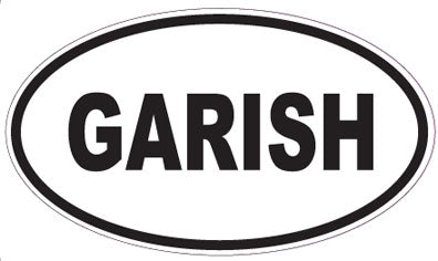 GARISH - Oval Sticker
