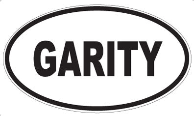 GARITY - Oval Sticker