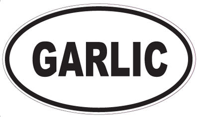 GARLIC - Oval Sticker