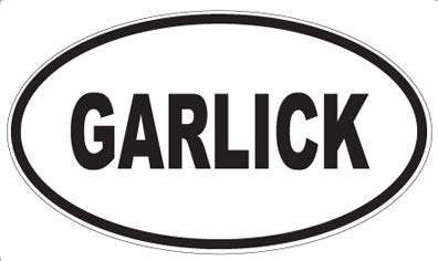 GARLICK - Oval Sticker