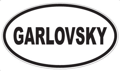 GARLOVSKY - Oval Sticker