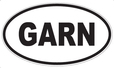 GARN - Oval Sticker