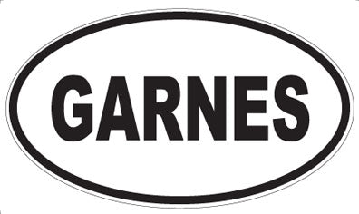 GARNES - Oval Sticker