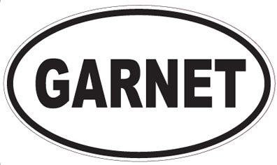 GARNET - Oval Sticker