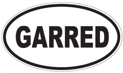 GARRED - Oval Sticker
