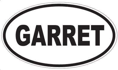 GARRET - Oval Sticker