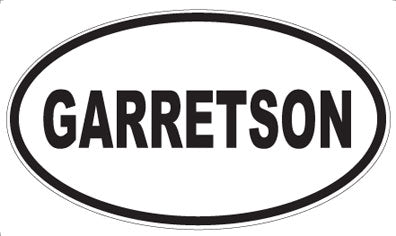 GARRETSON - Oval Sticker