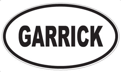 GARRICK - Oval Sticker