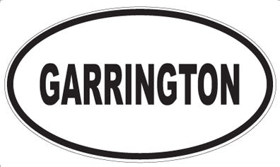 GARRINGTON - Oval Sticker