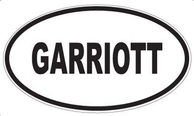 GARRIOTT - Oval Sticker