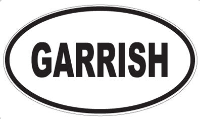 GARRISH - Oval Sticker