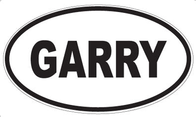 GARRY - Oval Sticker