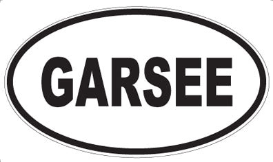 GARSEE - Oval Sticker