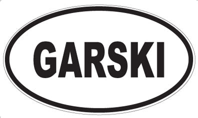 GARSKI - Oval Sticker