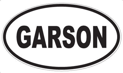 GARSON - Oval Sticker