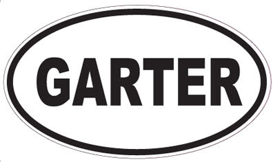 GARTER - Oval Sticker
