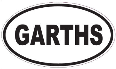 GARTHS - Oval Sticker