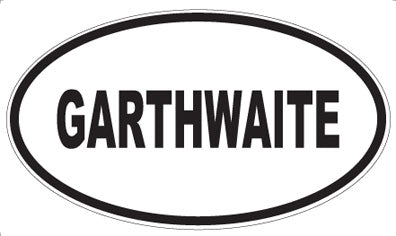 GARTHWAITE - Oval Sticker