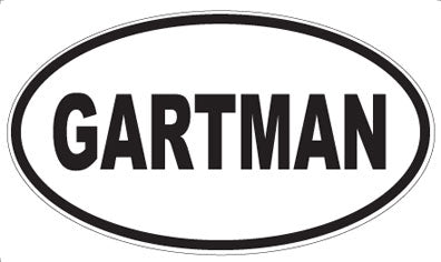 GARTMAN - Oval Magnet
