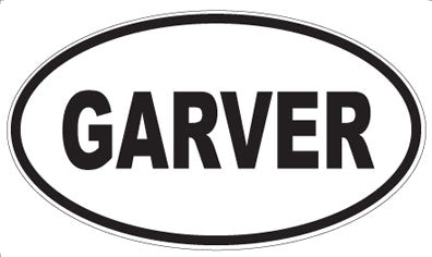 GARVER - Oval Sticker