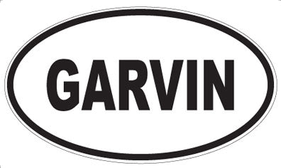 GARVIN - Oval Sticker