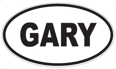 GARY - Oval Sticker