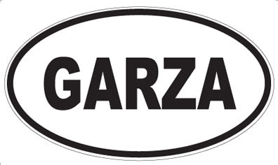 GARZA - Oval Sticker